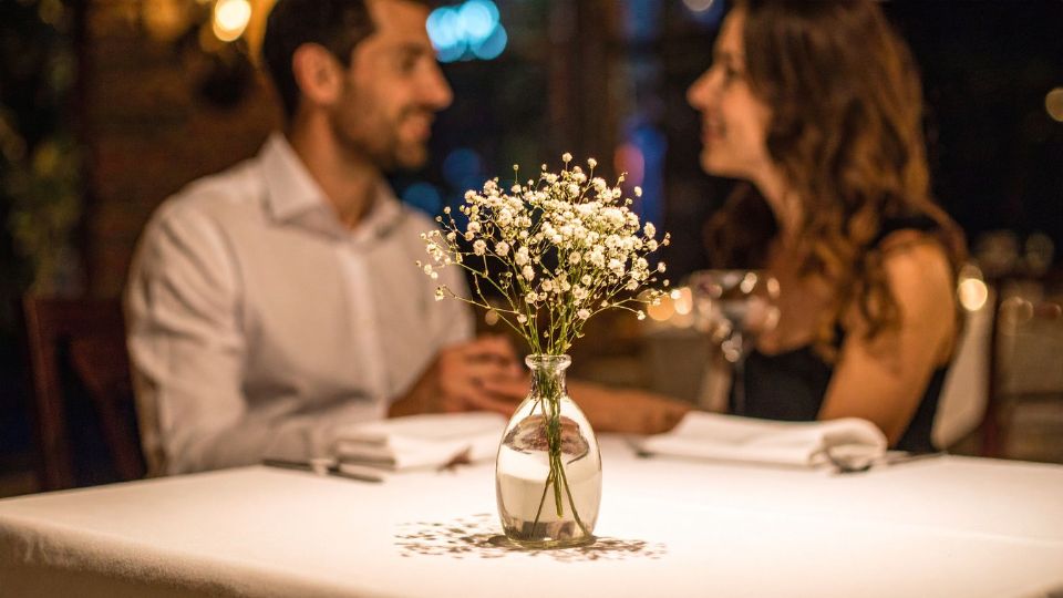 Relaxing at Dinner because a Sitterwise caregiver is babysitting