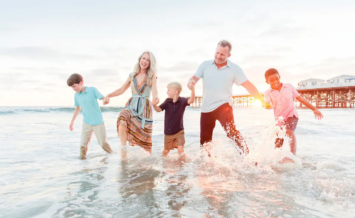 San Diego beach family portrait by Amy Gray Photography