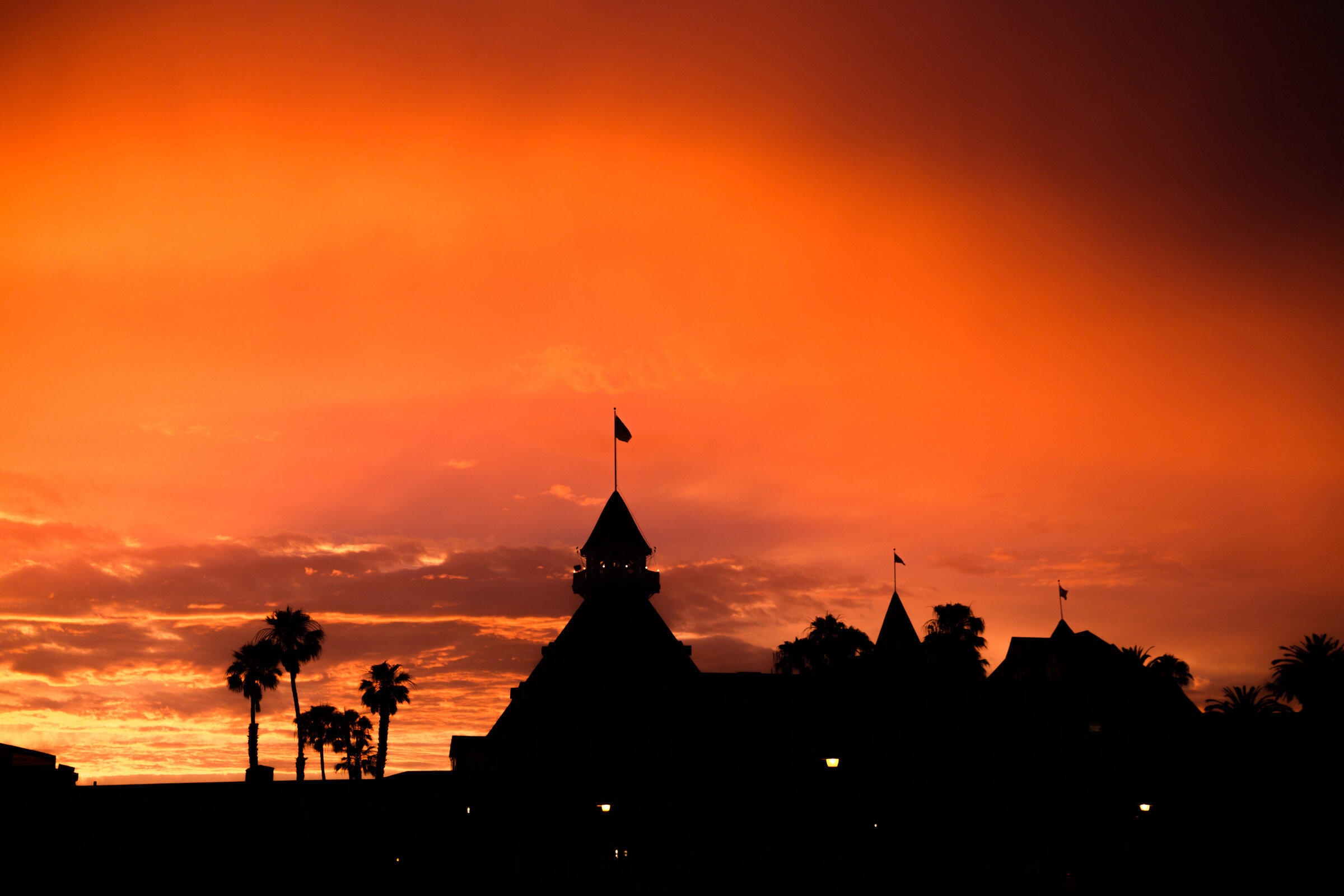 Hotel del Coronado seen from Coronado Beach — photo by Amy Gray Photography